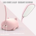 thumbnail image 3 of Kids Lamp, LED Desk Lamp for Kids, Cute Cat Lamp Kawaii Desk Accessories, Flexible Gooseneck Eye-Care Cartoons Small Desk Lamp Girls Gifts (Pink), 3 of 5