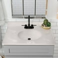 thumbnail image 3 of Design House Cultured Marble 31" x 19" Single Bowl Vanity Top with Centerset Mount and Backsplash, Ivory Swirl, 3 of 22