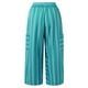 thumbnail image 4 of WILLBEST Pantalones Palazzo de Verano para Mujer, Informales, de Pierna Ancha, Cintura Alta, Holgados, a Rayas, para Playa, para Viajes, con Estilo y Comodidad Diarios. Extra Grande, 4 of 4