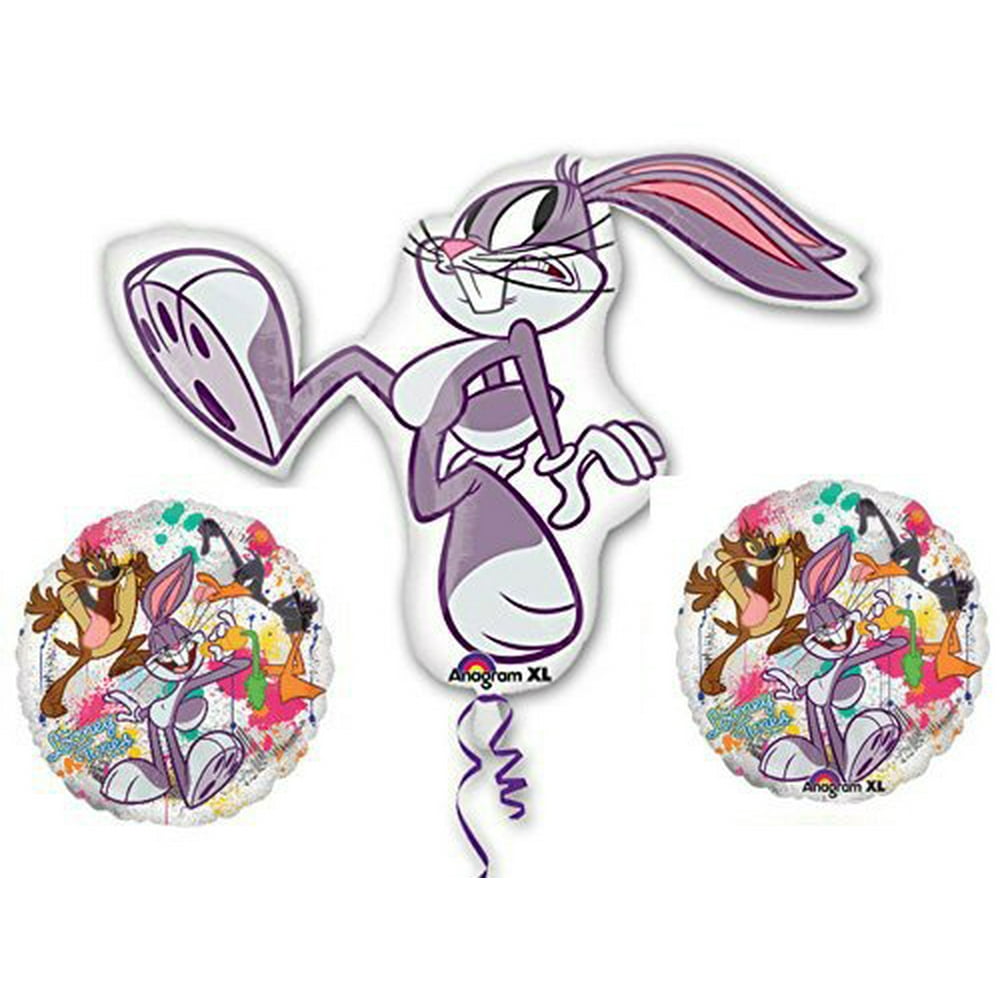 Bugs Bunny Looney Tunes Balloon Bouquet - 3 Warner Brothers Mylar ...