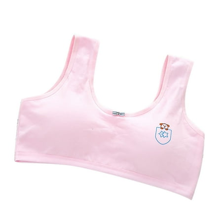 Utoimkio Clearance Girls Sports Bras Solid Color Crop Tops for Kids Training Bra Cute Crop Tops for Girls Cami Bra 12-16 Years