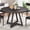 42" Gray Dining Table, variant on Anyact 42in Round Dining Table for 4, Circle Dinner Table Pedestal Metal Frame, Kitcen Table Sturdy Wood Kitchen & Dining Room Furniture, Black(Only Table)