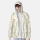 thumbnail image 2 of Balery White And Gold Geometry Sudadera ligera de manga larga con capucha y protección solar UPF 50+ para hombre y mujer, ideal para pesca y running-XX-Large, 2 of 6
