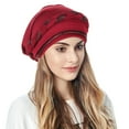 thumbnail image 2 of Yigetop Hijab Cap Women Braid Turban Hats Hat Cap Hair Bonnet Head Scarf Wrap Cover Muslim Head Scarf for Women Wine one Size, 2 of 4