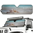 thumbnail image 2 of Uorisanigo Windshield Sun Shade for 2018-2025 Jeep Wrangler JL JLU & 2020-2025 Jeep Gladiator,Ocean Shell Starfish Sun Visor for UV Rays & Heat Protection,Windshield Sunshade, 2 of 7
