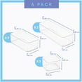 thumbnail image 3 of PYYNA-Six Pieces - Clear Plastic Drawer Organizer Bins - Stackable, Non-Slip, 3 Sizes, 3 of 4