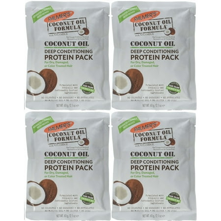 4 Pack Palmer's Coconut Oil Formula Deep Conditioning Protein Pack 2.1oz (Best Deep Conditioning Protein Treatment)