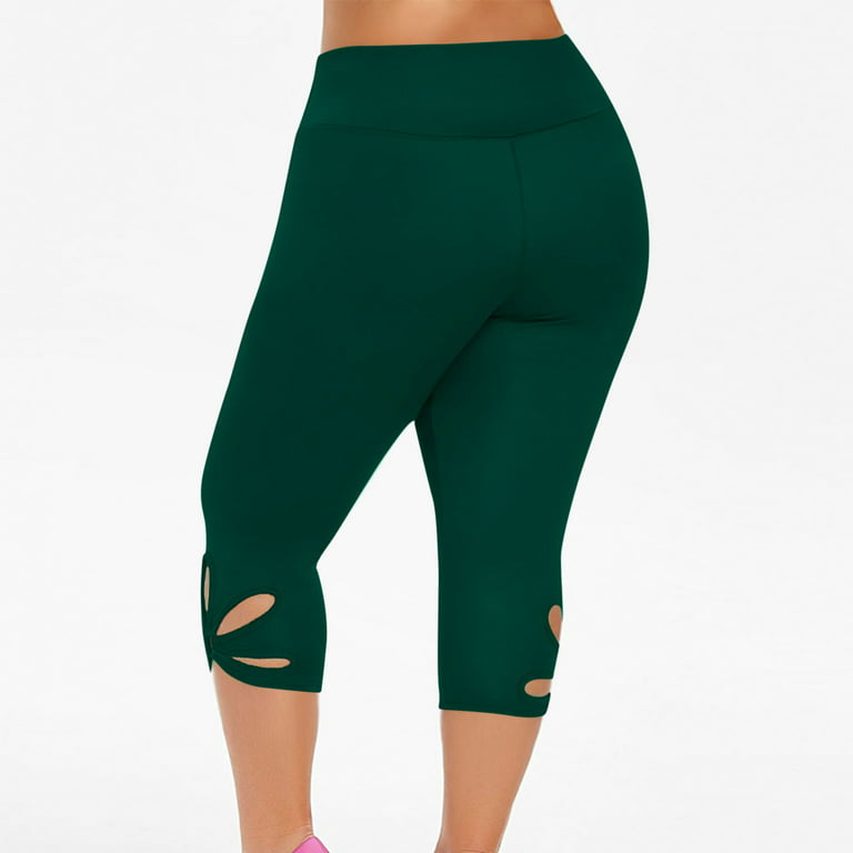 Frostluinai Savings Clearance 2023Women's Capris Plus Size Leggings High  Waist Gradient Yoga Pants Casual Essential Legging Activewear Hollow  Workout Sport Trousers 