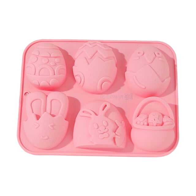 WMQPNNS Easter Chocolate Egg Rabbit Bunny Shaped Mould for Chocolate Fondant Non Stick Rabbit Baking for DIY Candy Cookies Easter Party