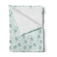 thumbnail image 2 of Animal Soft Flannel Fleece Throw Blanket, Baby Animal Characters with Long Ears and Daisy Blossoms Kids, Cozy Plush for Indoor and Outdoor Use, 70" x 90", Mint Green White, by Ambesonne, 2 of 5