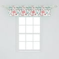 thumbnail image 2 of Ambesonne Eiffel Tower Valance Pack of 2, Bonjour Paris Love, 54"X12", Cadet Blue Coral, 2 of 2
