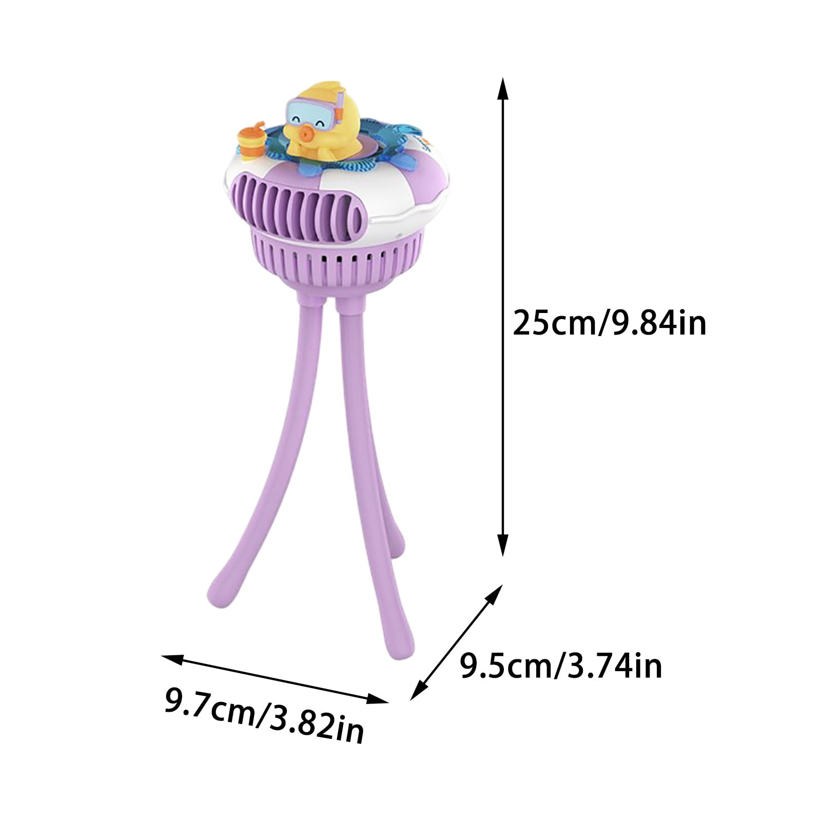 FEISHENTT Stroller Fan - Baby Stroller Clip Fan | with 3 Speed Settings | Doll Baby Octopus Blower | Quiet Travel Gear for Outdoor Camping Bedroom Sleeping Crib Car Seat
