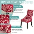 thumbnail image 5 of Stretch wingback Side Chair slipcover Printed, armless wingback Chair Cover with Elastic Bottom Sloping Armchair Covers Removable Washable Armchair Covers-AH-1 Pcs, 5 of 8