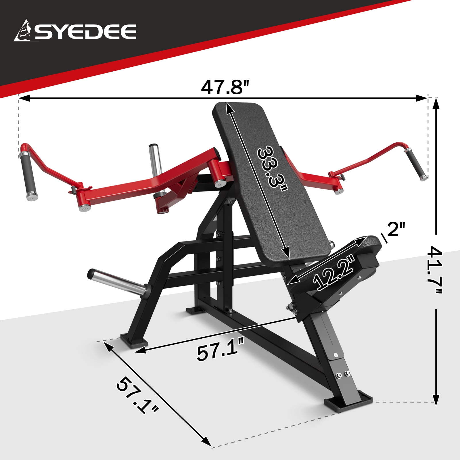Syedee Incline Chest Fly Machine, 800lb Weight Capacity Home Gym , 11  Adjustment Positions for Chest Training, Chest Exercise Machine with  Additional Storage Bar 