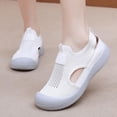 thumbnail image 5 of AUDeals Women’s EVA Cushion Walking Shoes Orthopedic Slip On Sneakers Breathable Lightweight Comfortable All Season Wear (White, 5), 5 of 7