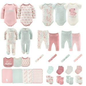 Peanutshell Baby Girl Pink Floral Layette Gift Set 30pc