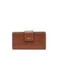 thumbnail image 1 of Cartera Fossil Logan de piel con lengüeta con cierre RFID, color marrón, 1 of 8
