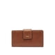 thumbnail image 1 of Cartera Fossil Logan de piel con lengüeta con cierre RFID, color marrón, 1 of 8