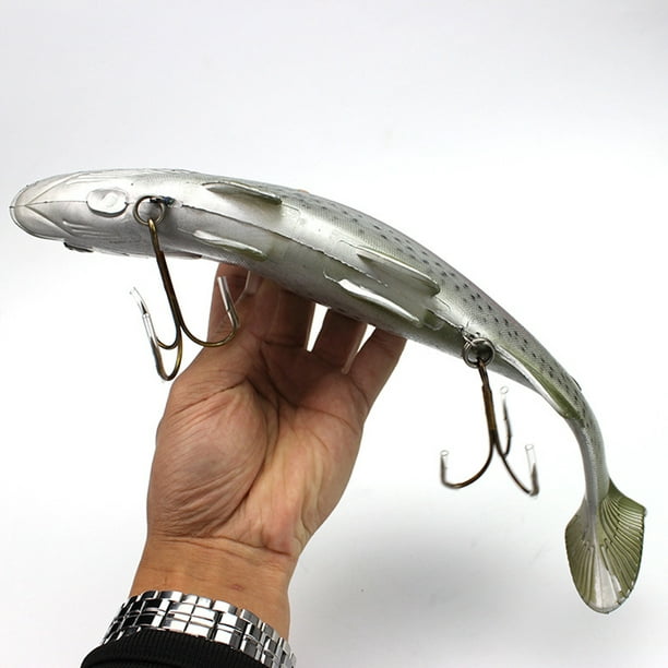 Inzopo 30cm/170g Big Size Simulate Fish Lure Deep Sea Fishing Lures 3D Eyes  & Fins Artificial Soft Swimbaits