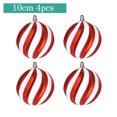 thumbnail image 3 of 5-10 cm 4-6 piezas de bolas de plástico para decoración navideña, adornos para árbol de Navidad, colgantes, decoración para fiestas en el hogar, regalo de Año Nuevo 2025, 3 of 5