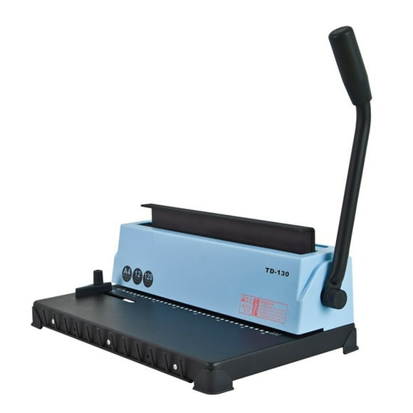 Factory Double Wire Book Binding Machine RAYSON TD-130 3:1 Wire Binding Ring 34 Holes Puncher, For Office, School,Business,Home