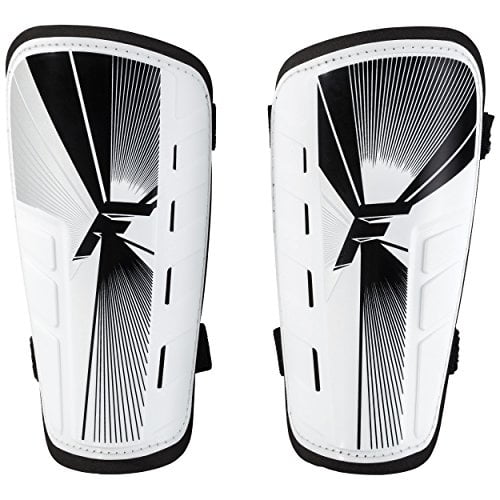 Espinilleras de fútbol Franklin Sports Superlight, blanco/ne
