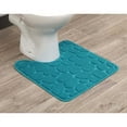 thumbnail image 2 of Contour Bath Rug Memory Foam Mat 3D Pebble 20”L x 20”W Peacock Blue, 2 of 6