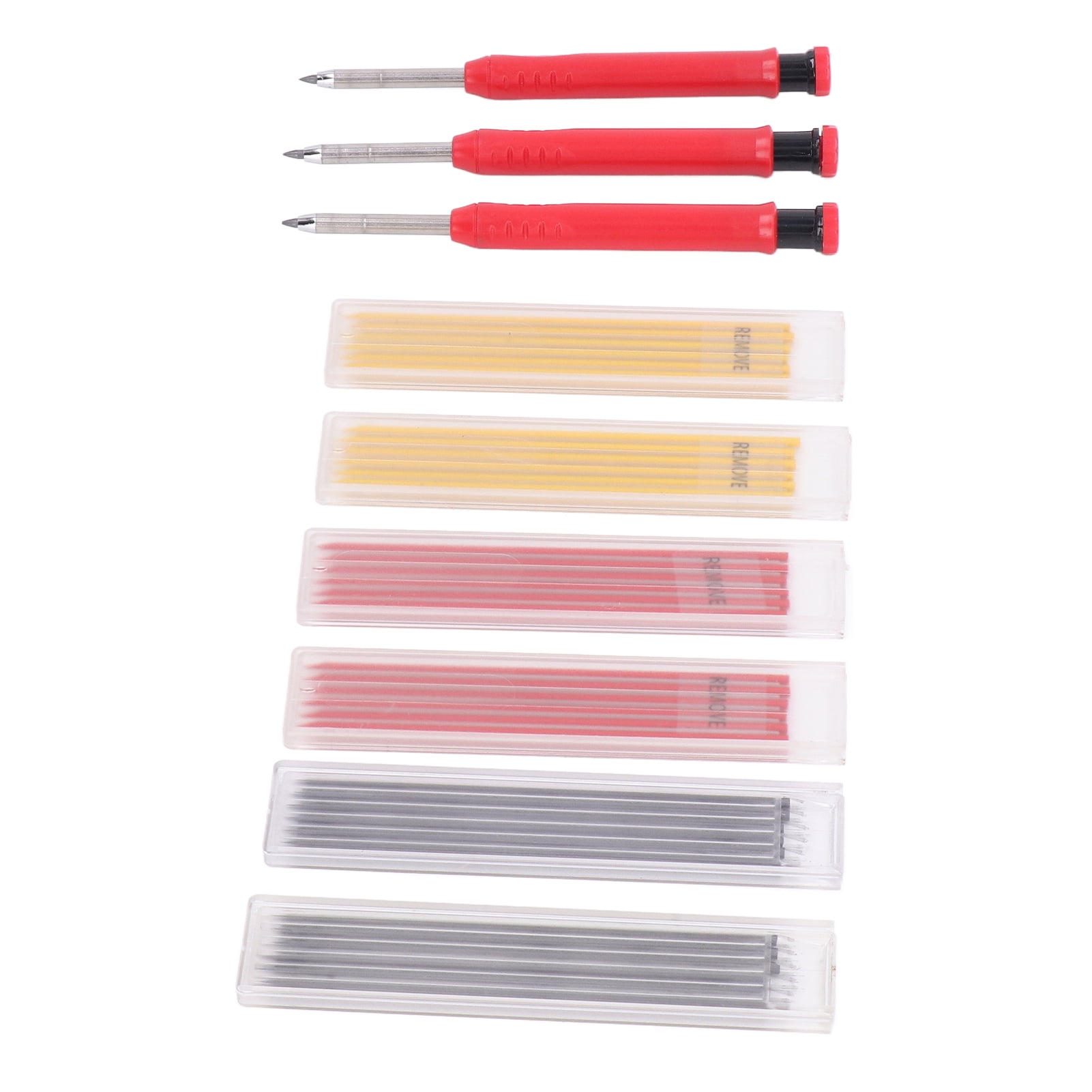 Carpenter Pencil, Red Yellow Black Marking Pencils 39Pcs For Woodworking