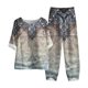 thumbnail image 1 of Puntoco Traje De Verano Para Mujer Moda Manga Corta Pantalones De Color Sólido Traje Casual De Dos Piezas Liquidación Puntoco Puntoco-4551, 1 of 3
