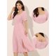 thumbnail image 2 of Vestido fruncido a cuadros Allegra K Rosa L, 2 of 6