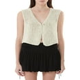 thumbnail image 1 of Gilet Sans Manches Tricoté pour Femmes avec Boutons Cardigan Décontracté Tricoté, 1 of 8