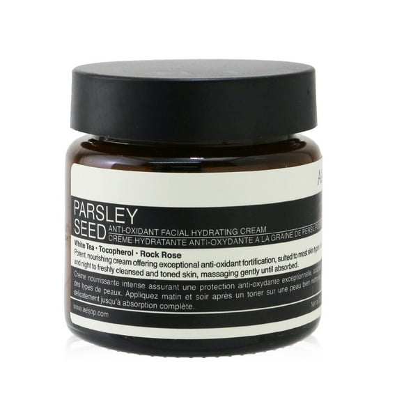 Crema hidratante facial Aesop con semillas de perejil, antioxidante