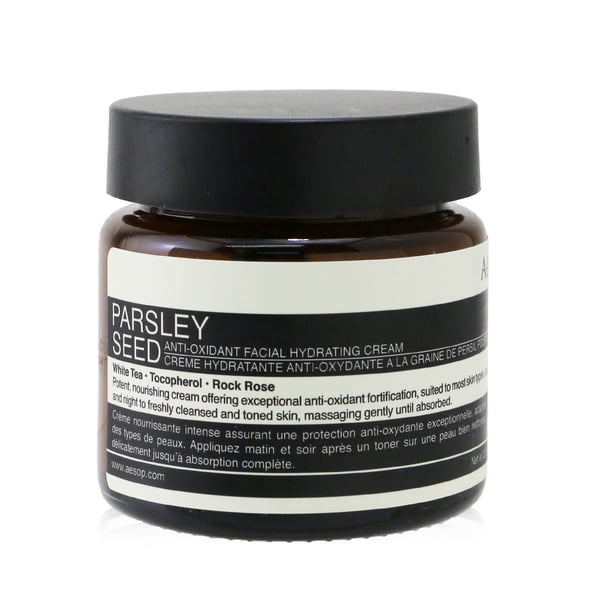 Crema hidratante facial Aesop con semillas de perejil, antioxidante