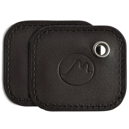 Patent Leather Key Fob Tile Mate Case by Metier Life | Gen 2 Tile Phone and Item Finder Vegan Leather Key FOB Cover | Elegant Protection with Included Keyring - Tan 2 Pack ()