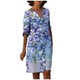 thumbnail image 2 of Robes d'Été Grande Taille pour Femmes 2024 Décontractées en Coton Lin Manches Courtes Col Rond Robe Manches Courtes Col Rond Économisez jusqu'à 65 %!, 2 of 5