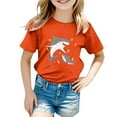 thumbnail image 1 of Chemises pour Filles Col Rond Imprimé Filles Manches Courtes Hauts Mignons d'Été pour Adolescentes Tenues Mignonnes pour Filles 8-9 Ans Mode Filles, 1 of 3