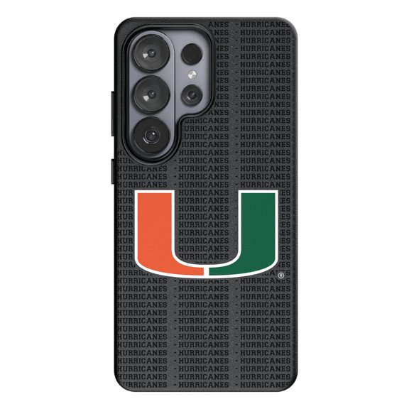 Keyscaper Miami Hurricanes Text Backdrop Galaxy Magnetic Bump Case