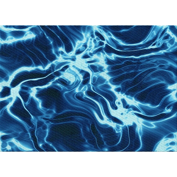 Ahgly Company Machine Washable Indoor Rectangle Transitional Denim Dark Blue Area Rugs, 8' x 10'