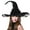 Black, variant on Witch Hats for Women, Adult Witches Wizard Halloween Cosplay Accessories, Cute Foldable Pointed Witches Hat