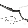 thumbnail image 3 of Half Reading Glasses - 2 Pairs Half Rim Metal Frame Glasses Spring Hinge Readers for Men and Women, Black+Gunmetal 2.00, 3 of 7