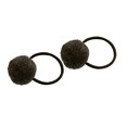 thumbnail image 2 of Lazos para el cabello de esponjosa para niñas pequeñas, para cabello grueso, y , diseñado para el cabello, 12 colores para elegir, ta Gris oscuro Hugo Lazos para el cabello Fuzzy Ball, 2 of 6