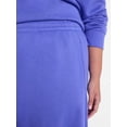 thumbnail image 4 of Terra & Sky Women's Plus Fleece Wide Leg Sweatpants, Sizes 0X-5X, 4 of 5