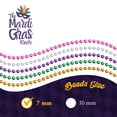 thumbnail image 4 of THE MARDI GRAS KREWE Mardi Gras Beads  120 Pack, 33 Inch 7mm Bead Necklaces, Bulk Party Favors for Parades, Festivals, Masquerades, Carnival, Events & Decorations Assorted Colors, 4 of 6