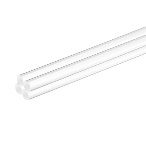 Uxcell 4 Pcs Varillas Redondas de Acrílico 1/4" x 10" Varillas de Dowel de Acrílico Transparentes - 6mm x 250mm