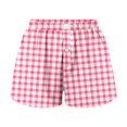 thumbnail image 5 of Y2k Plaid Shorts Baggy Boxer Shorts for Women Elastic Waist Casual Loungewear Bottom Gingham Pajama Shorts Sleepwear, 5 of 5