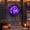 Purple, variant on suore Halloween Wreaths for Front Door, Halloween Lighted Wreath with Bat and Cat Decor, LED Purple Lights Battery Operated, Front Door Porch Wreath Decorations for Holiday Party