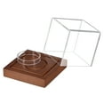 thumbnail image 4 of Caja de exhibición de béisbol Uxcell con base de madera, soportes de acrílico para exhibir pelotas de memorabilia de madera de pino, 4 of 6