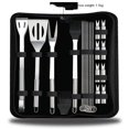thumbnail image 1 of Juego de herramientas para parrilla de barbacoa con estuche, kit de accesorios para barbacoa de 22 piezas, accesorios para barbacoa completos de acero inoxidable de alta calidad y resistente, 1 of 5
