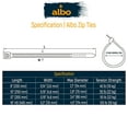 thumbnail image 5 of ALBO Black Zip Ties, 10 inch, 1000 Piece, 1000 Pack, 50lb Nylon UV Resistant Cable Ties, 5 of 7