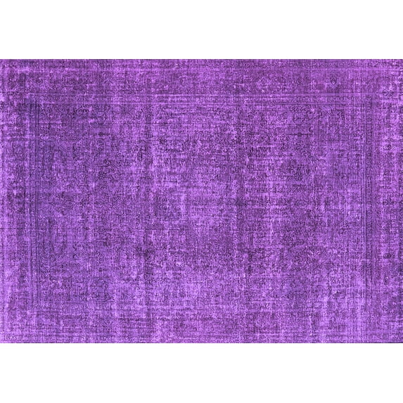 Ahgly Company Indoor Rectangle Oriental Purple Industrial Area Rugs, 2' x 5'